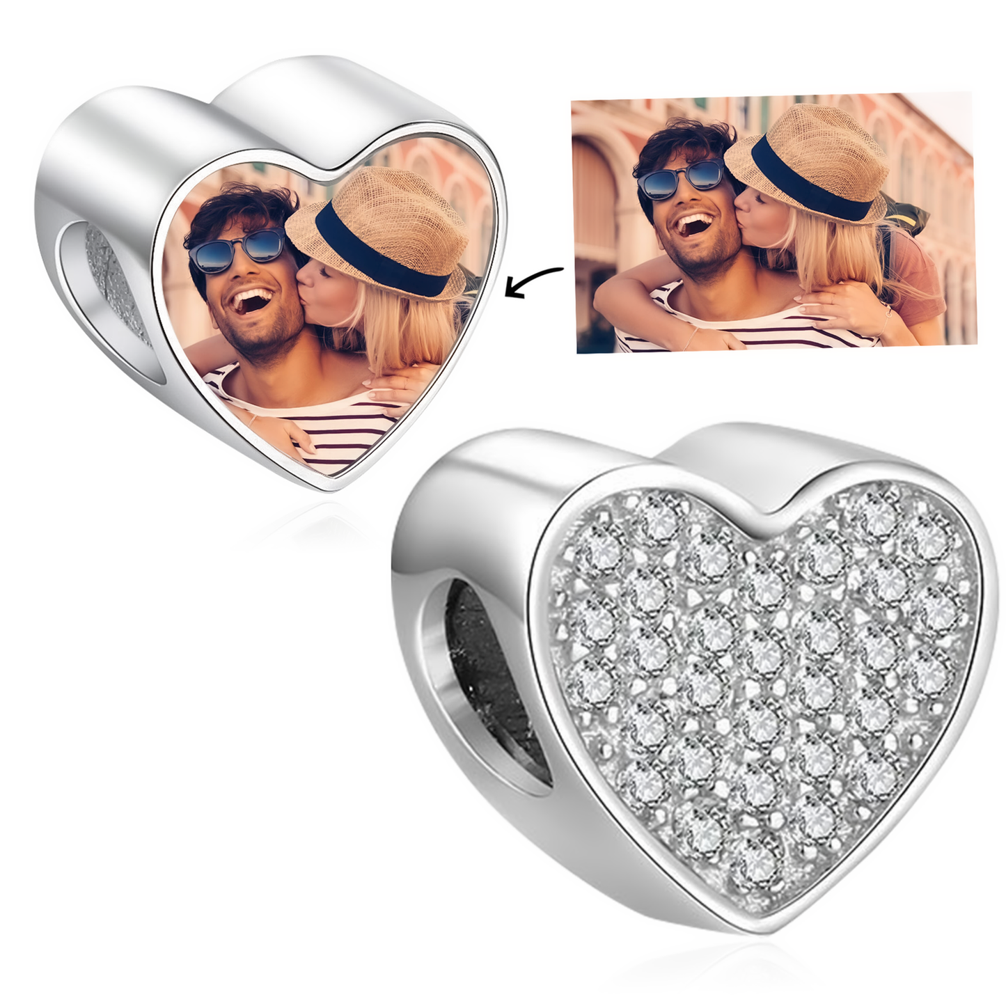 Personalizado Corazon Diamantado