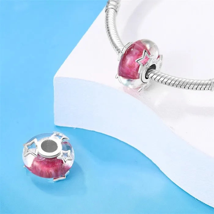 Abalorio Rosa de Estrellas