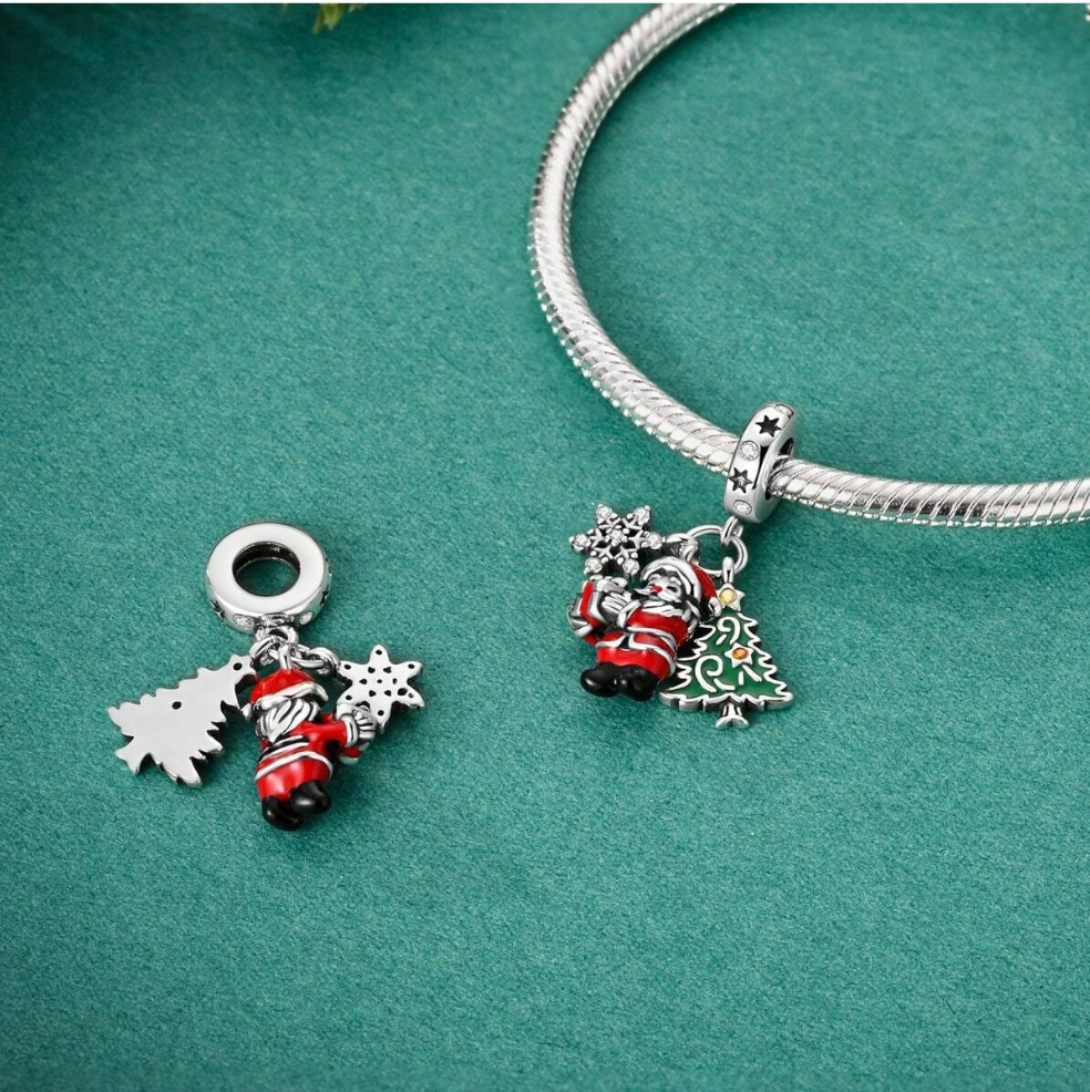 Copo de Nieve, Santa Claus y Árbol de Navidad