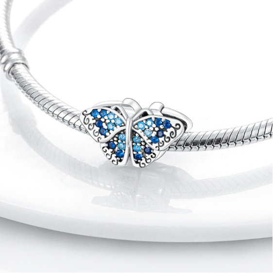 Mariposa Azul Diamantada