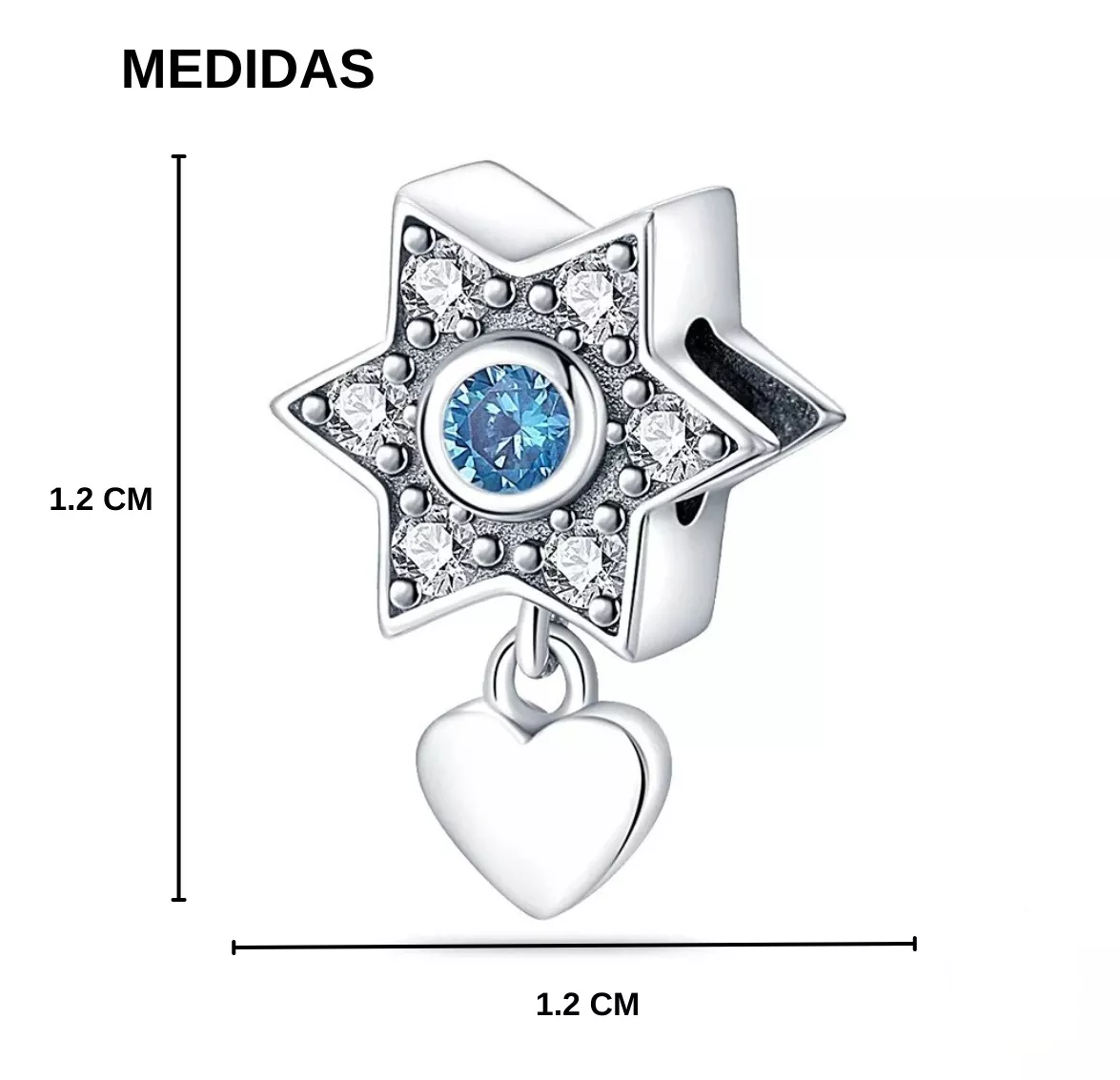 Corazon & Estrella Celeste Diamantado