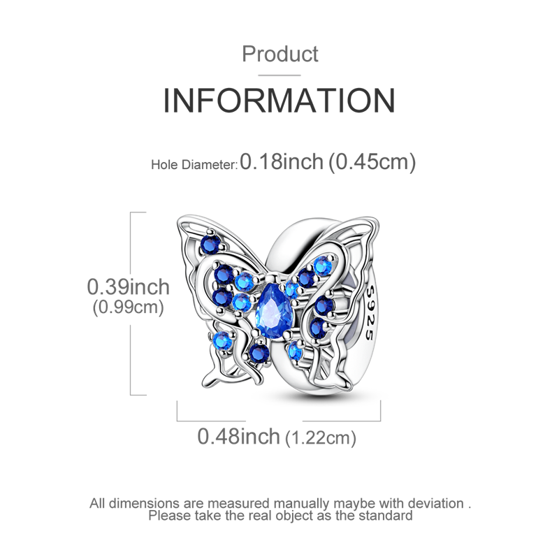 Mariposa Plateada & Azul