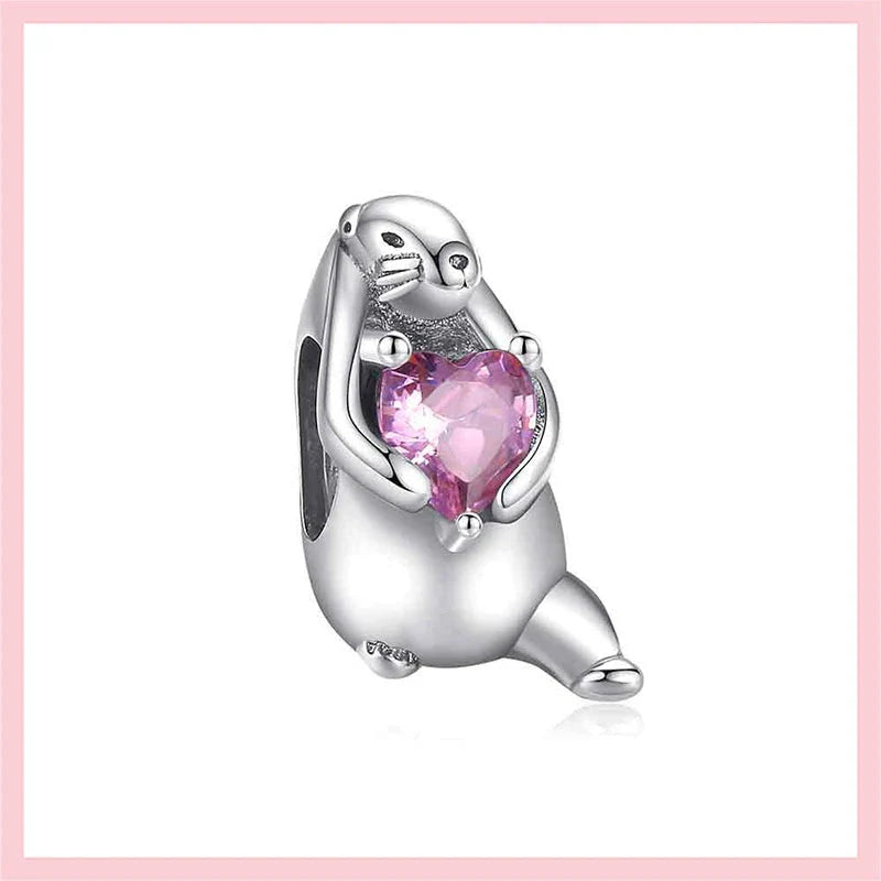 Castor y Corazón Rosa