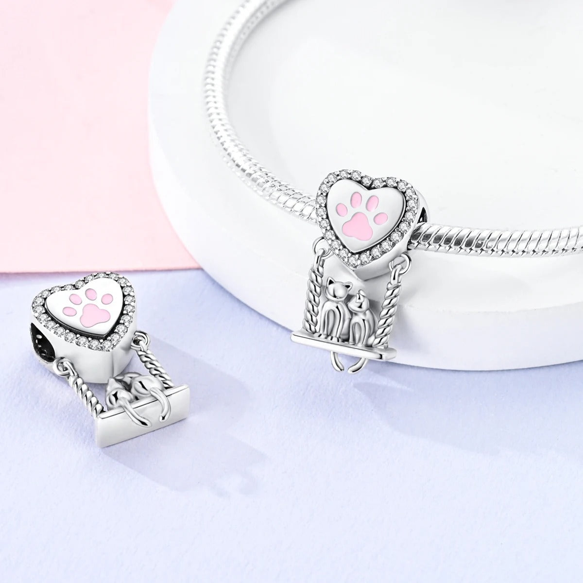 Corazón y Gatitos Enamorados