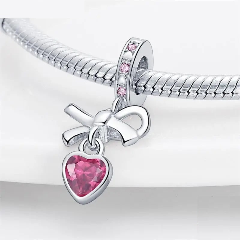 Moño de Corazon Rosa