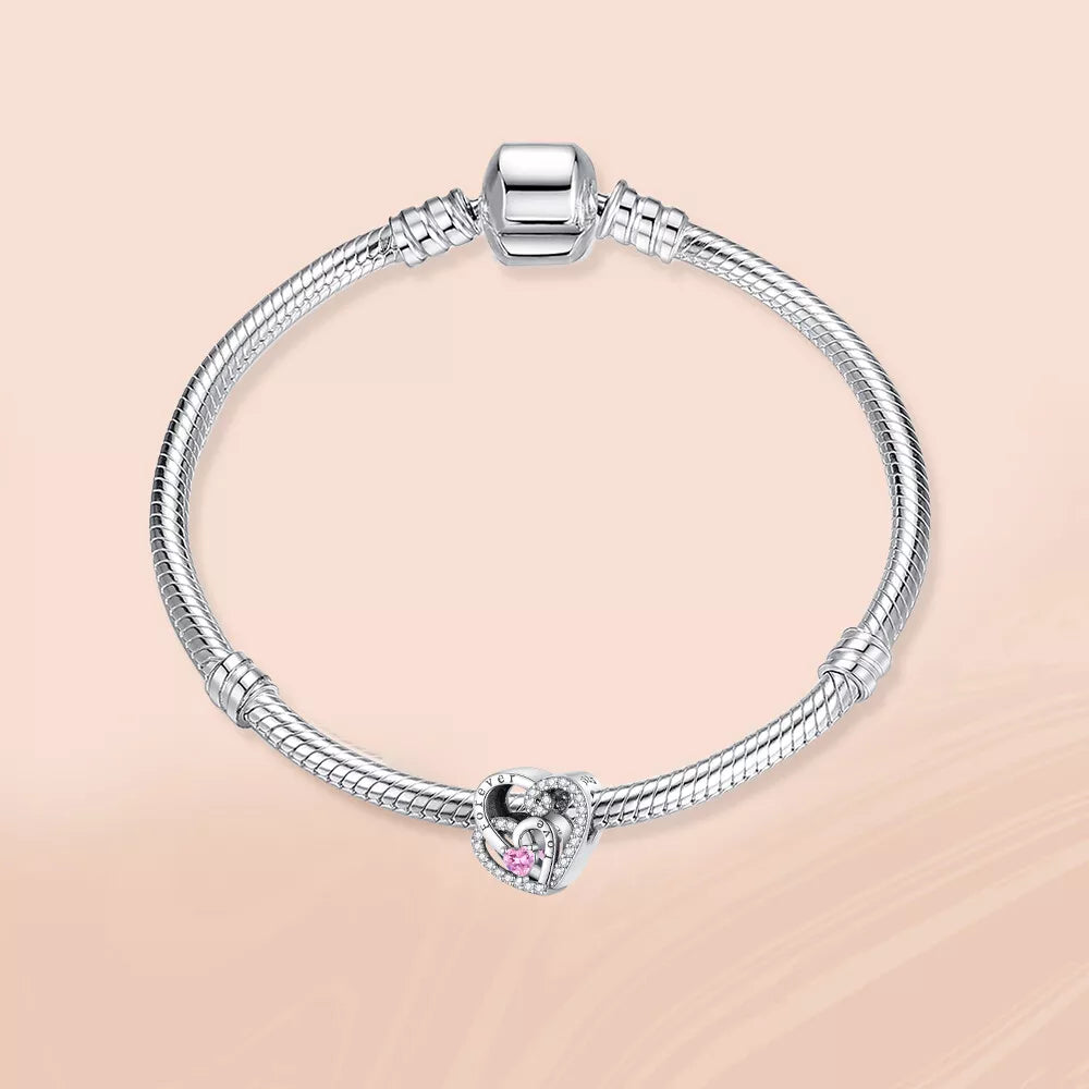 Doble Corazón Diamantado "Love Forever"
