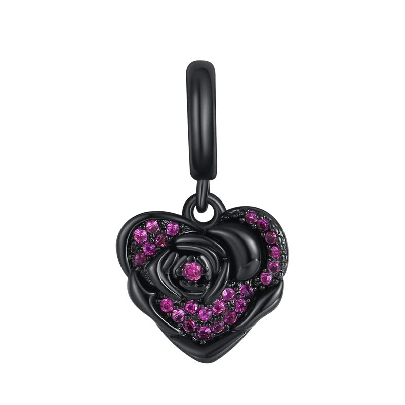 Corazón Rosa Negra