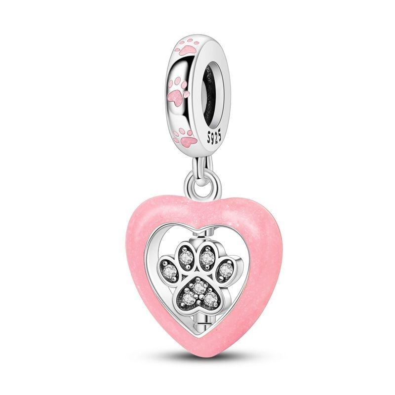 Corazón Rosa y Huella de Cristal