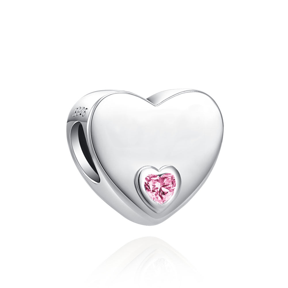Corazon Plateado & Rosa