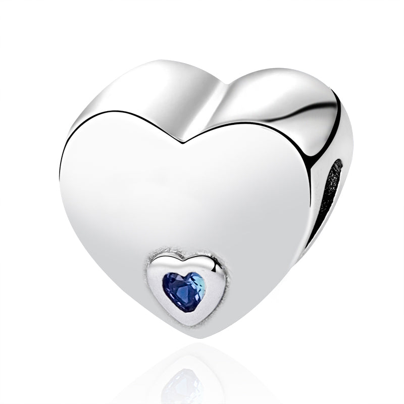 Corazon Plateado & Azul