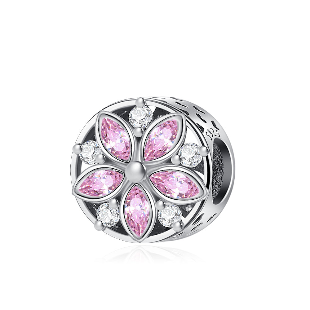 Flor Rosa Diamantada