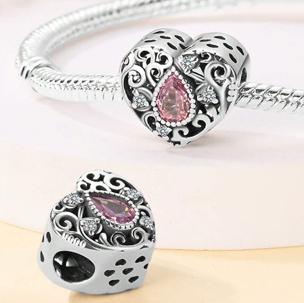 Corazón y Gota Rosa