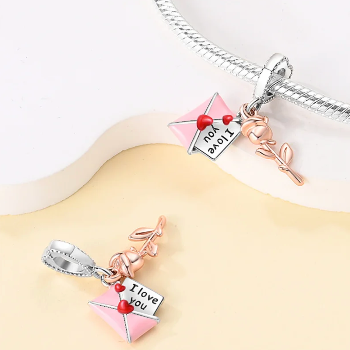Rosa y Carta "I Love U"