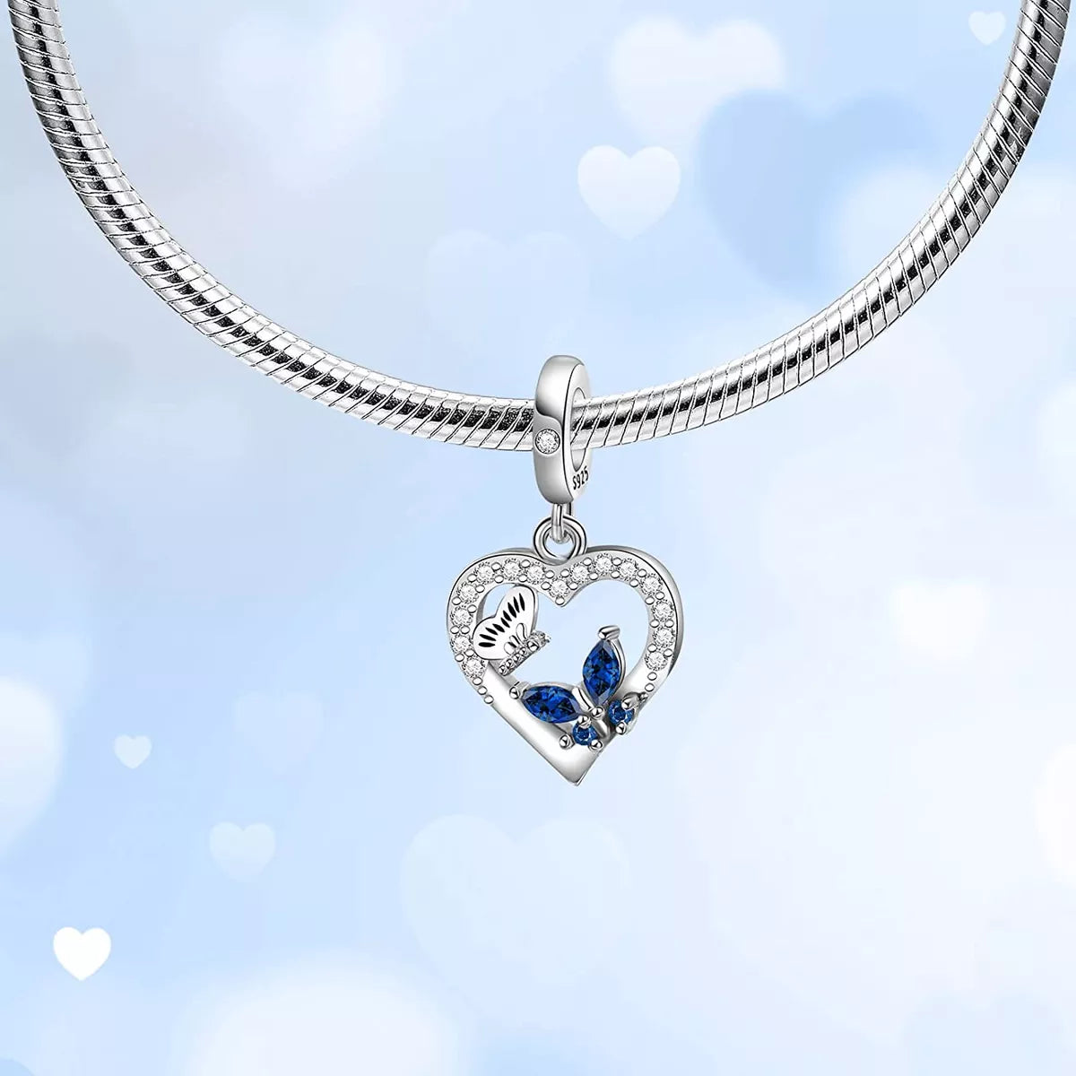 Corazón y Mariposa Azul