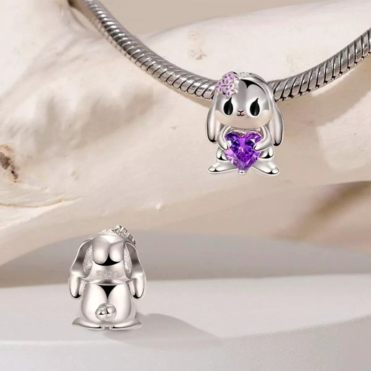 Conejito & Corazón Morado