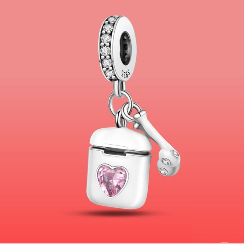 Audifonos y Corazon Rosa