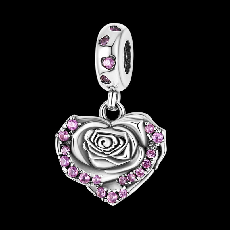 Corazon de Rosa Diamantada