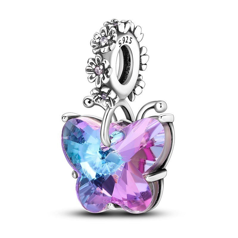 Mariposa Multicolor con Flores