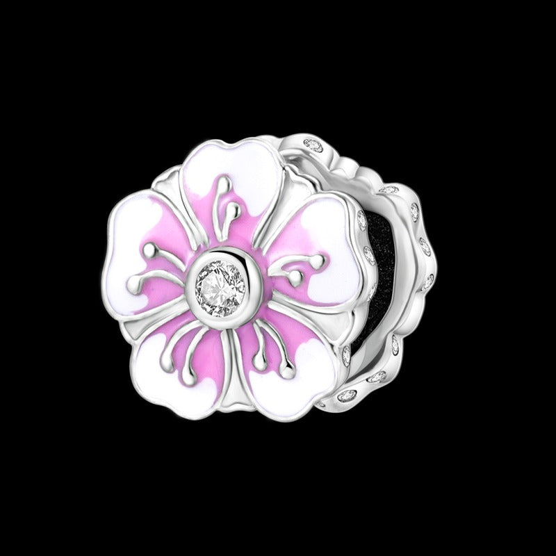 Flor Rosa Plateada