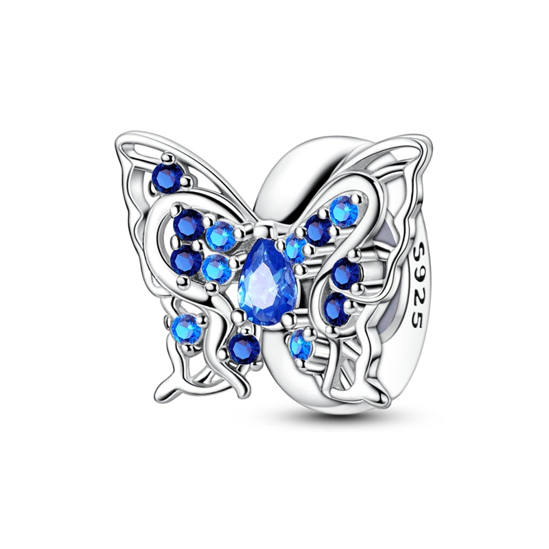 Mariposa Plateada & Azul