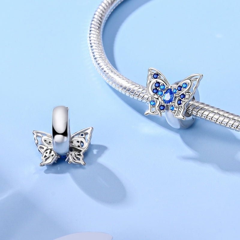 Mariposa Plateada & Azul