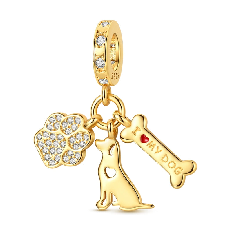 Colgante Cachorro Dorado