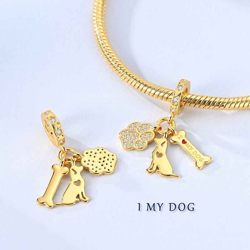Colgante Cachorro Dorado