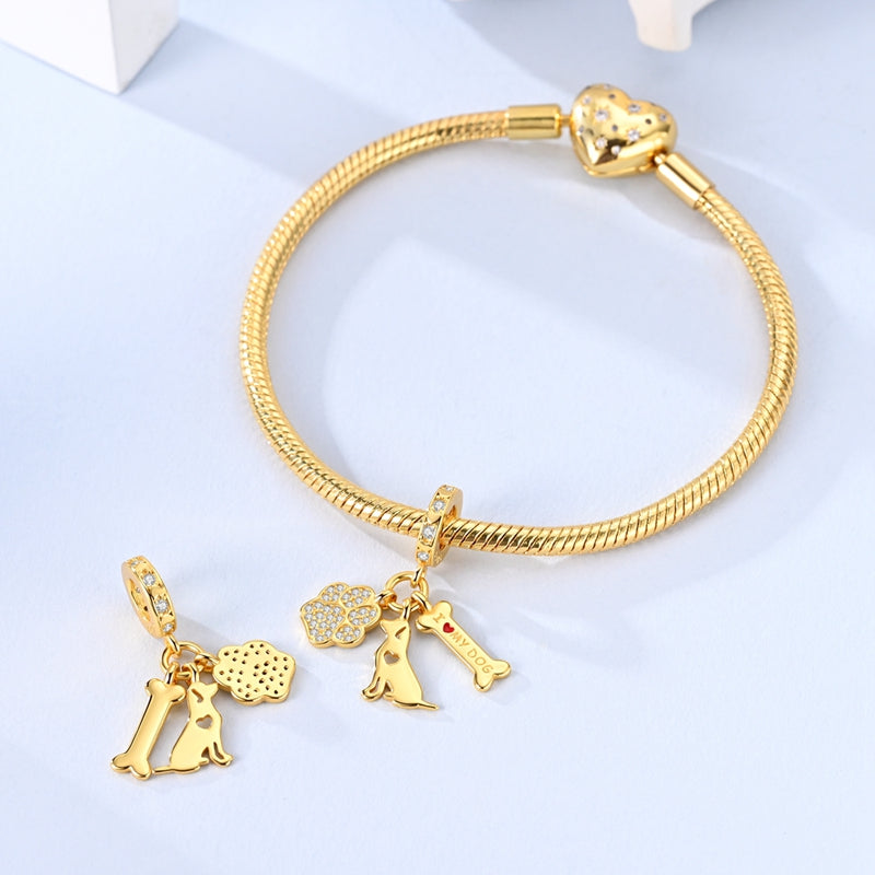 Colgante Cachorro Dorado
