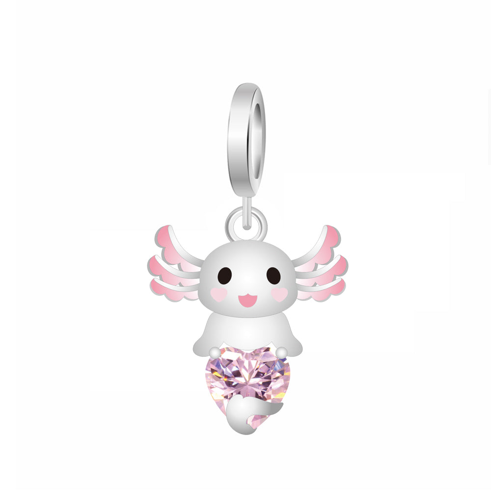 Ajolote Con Corazon Rosa