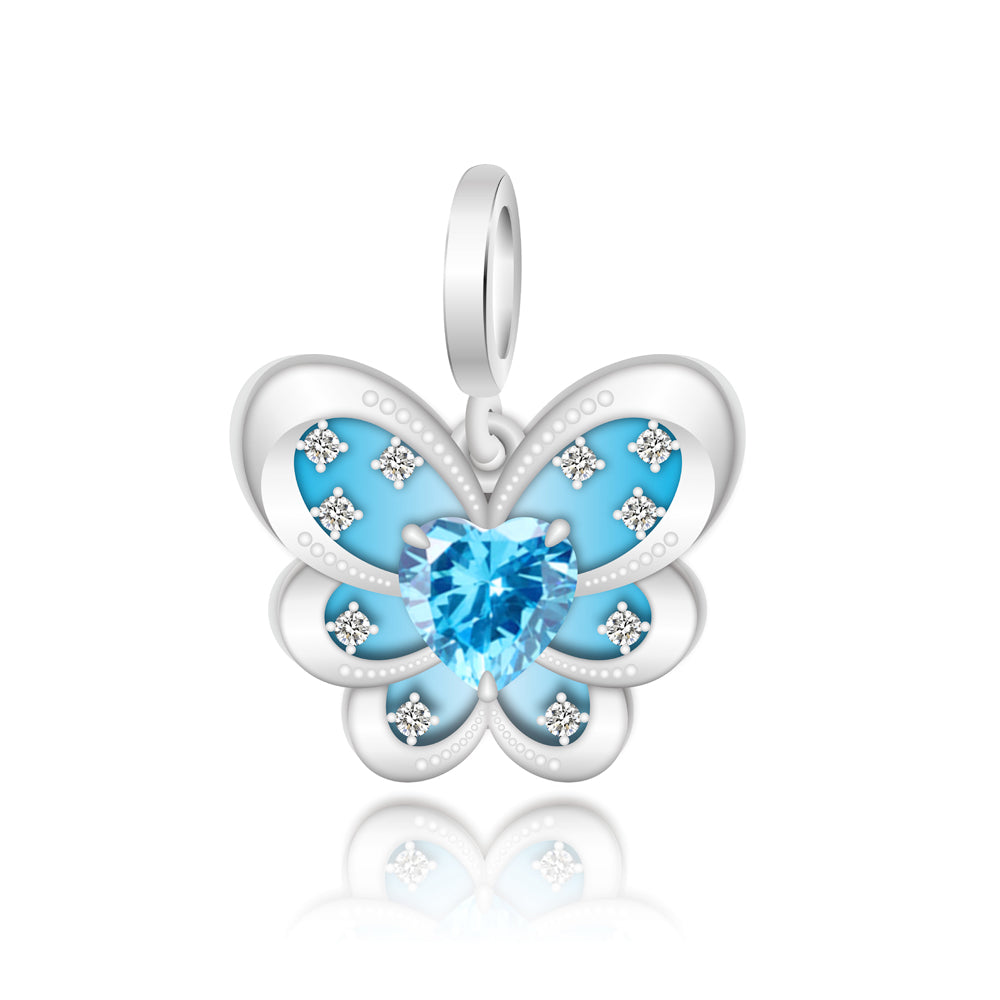 Mariposa Azul Diamantada