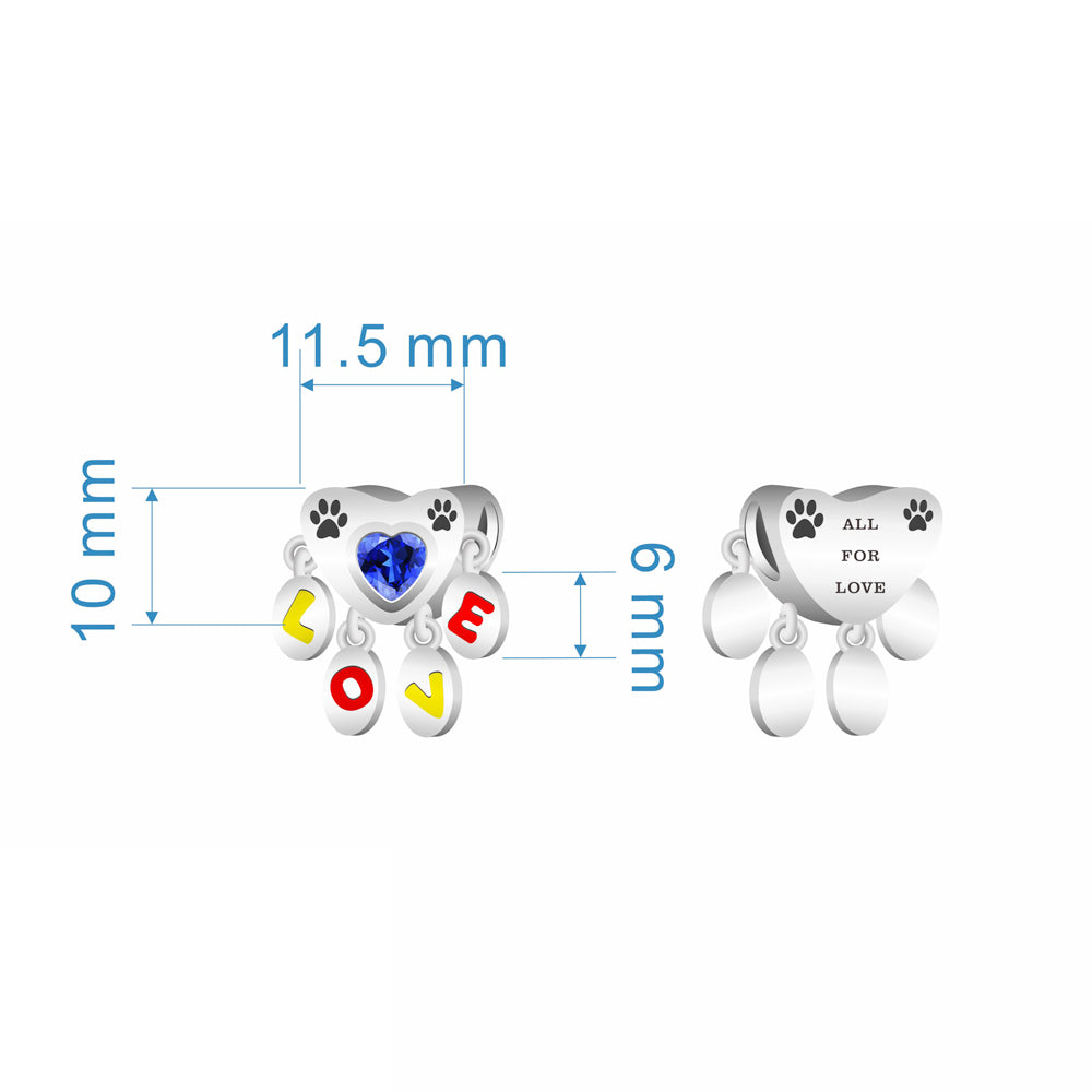 Pet "Love" azul