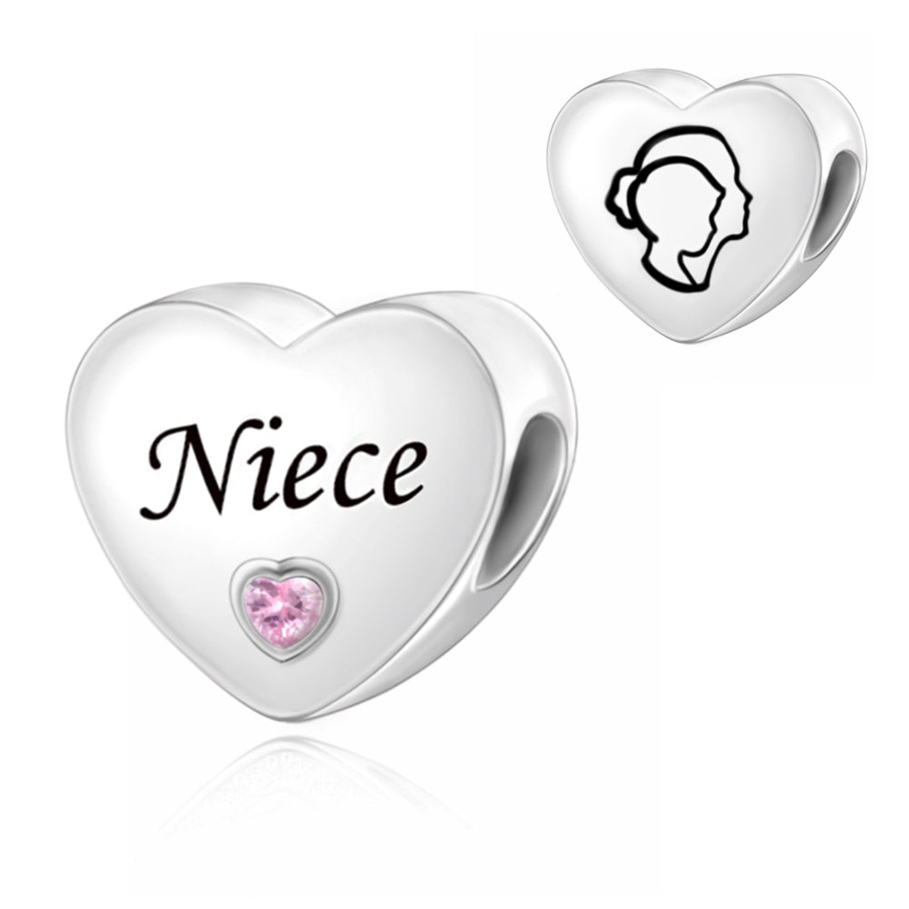 Corazón Plateado "Niece"