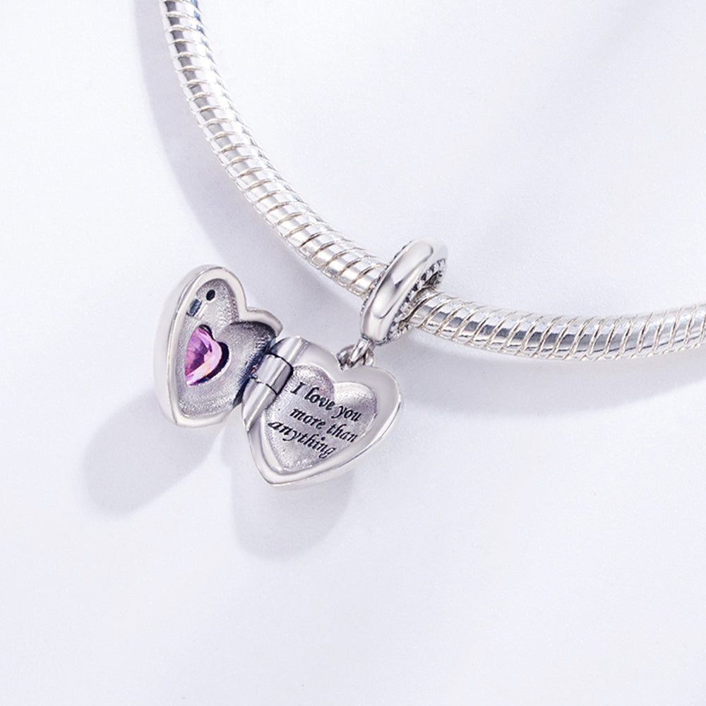 Corazon Plateado Con Estrellas
