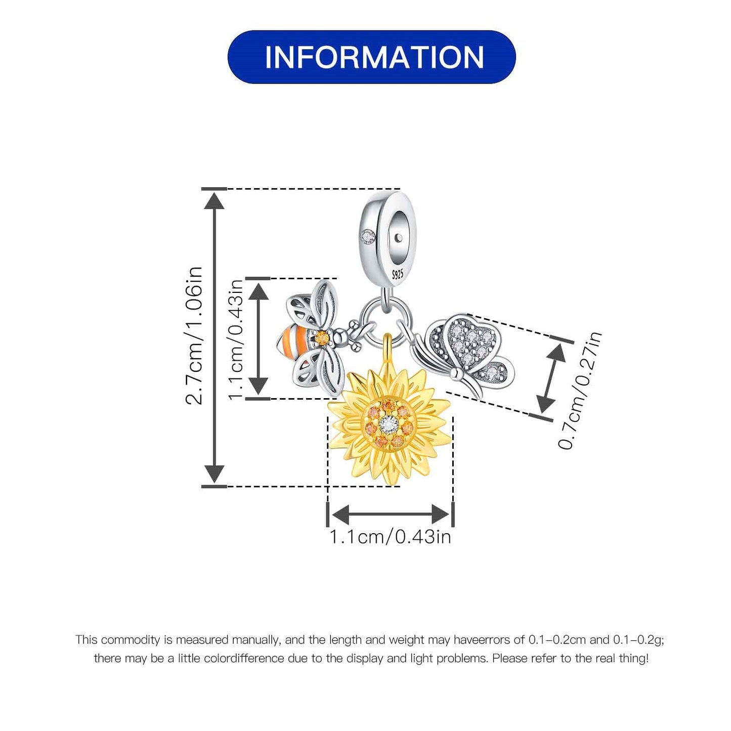 Abeja, Girasol & Mariposa