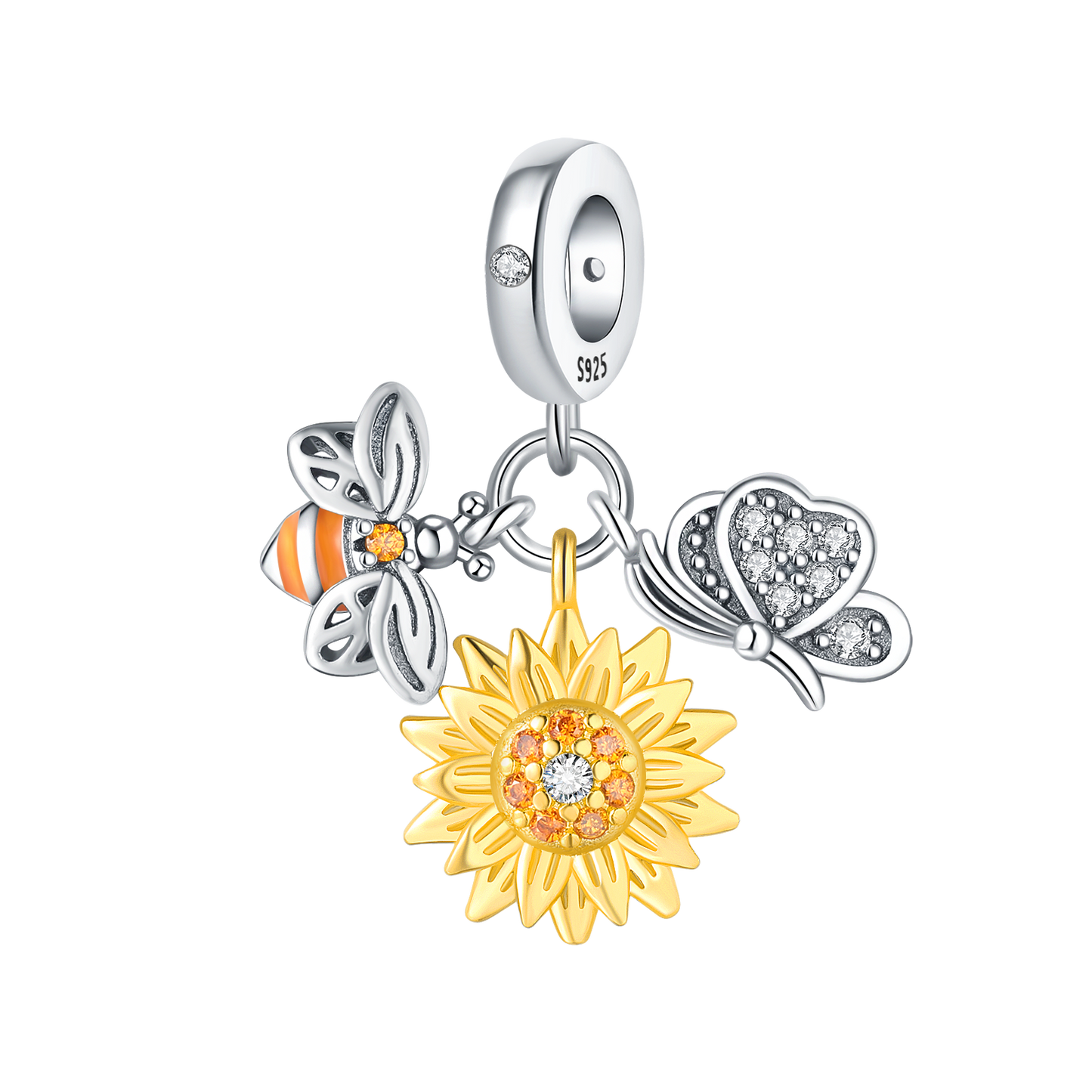 Abeja, Girasol & Mariposa