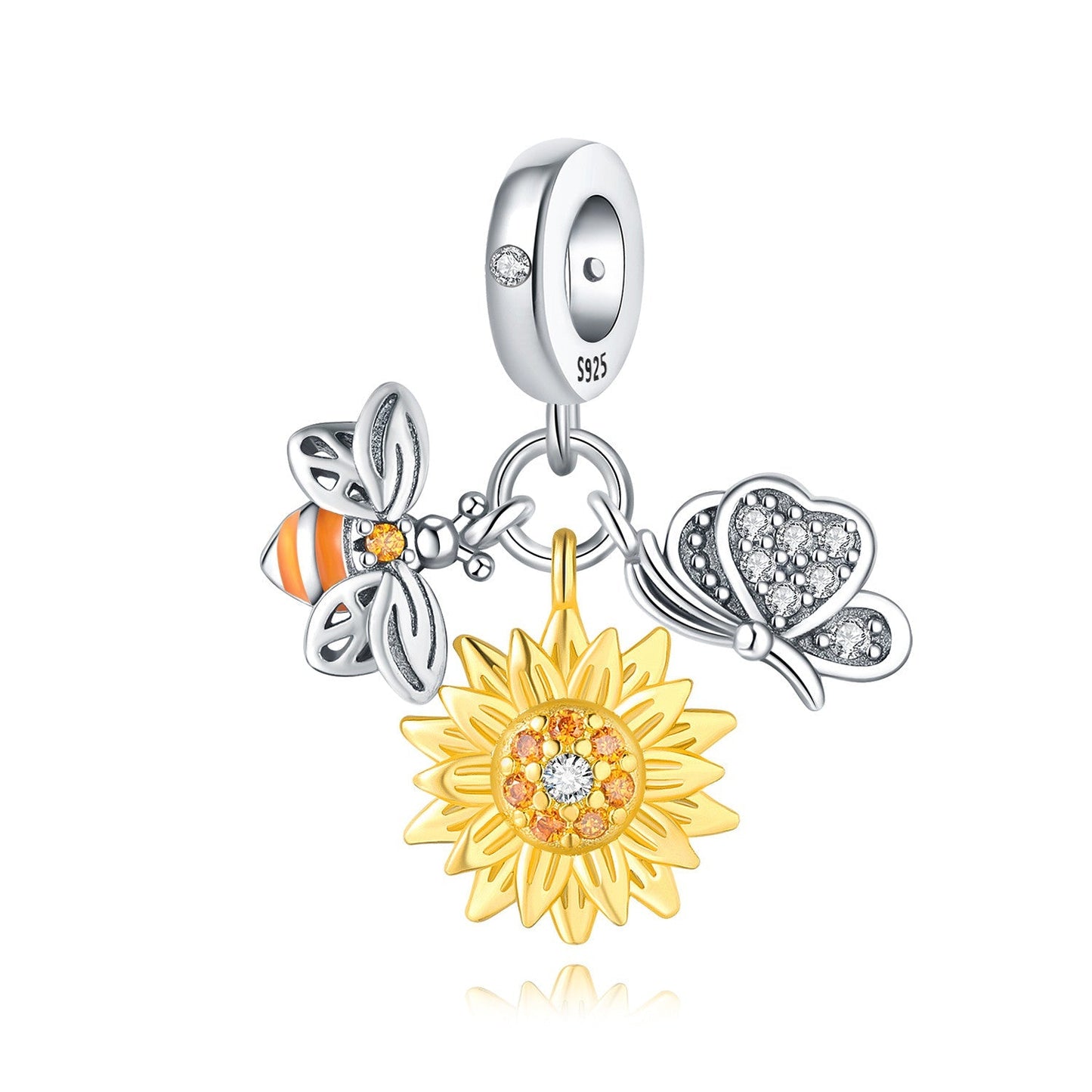 Abeja, Girasol & Mariposa