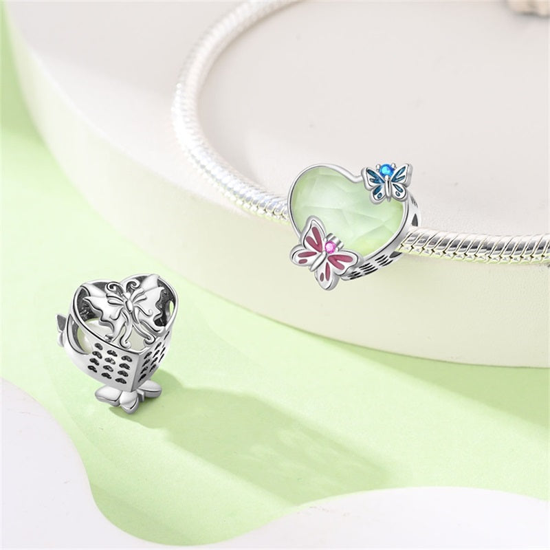 Corazon Verde y Mariposas