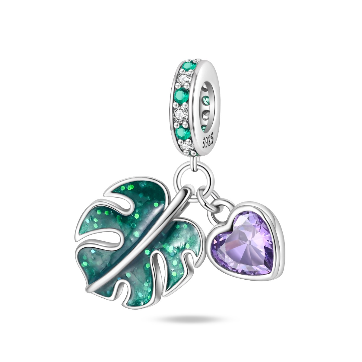 Hoja Tropical y Corazón Morado