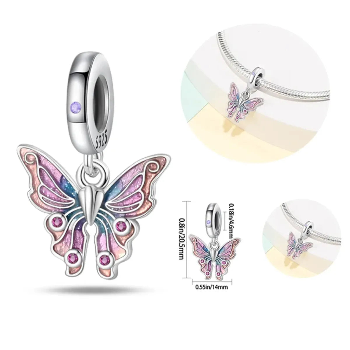 Mariposa Rosa Brillante