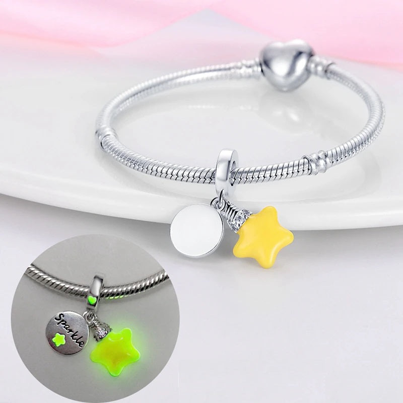 Estrella Sparkle Fluorescente