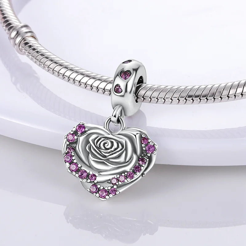 Corazon de Rosa Diamantada