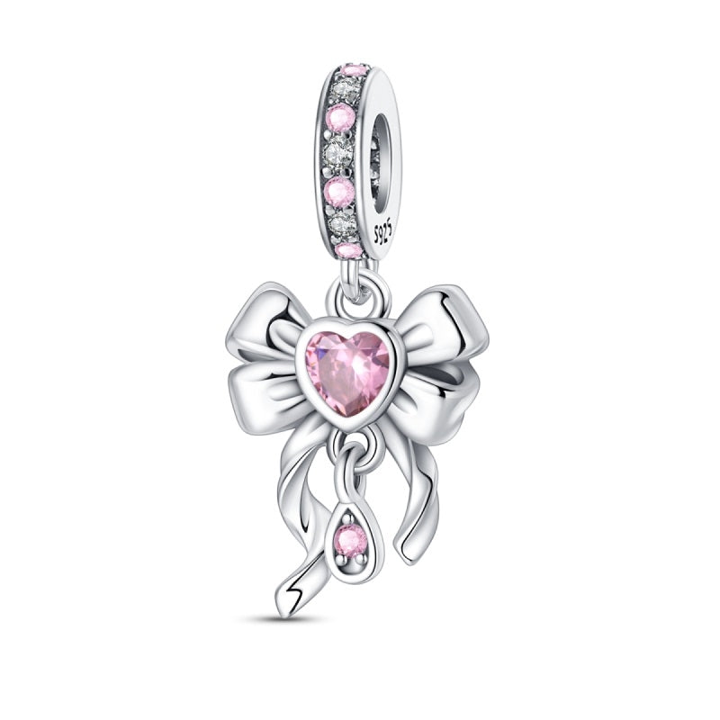 Moño y Corazón Rosa