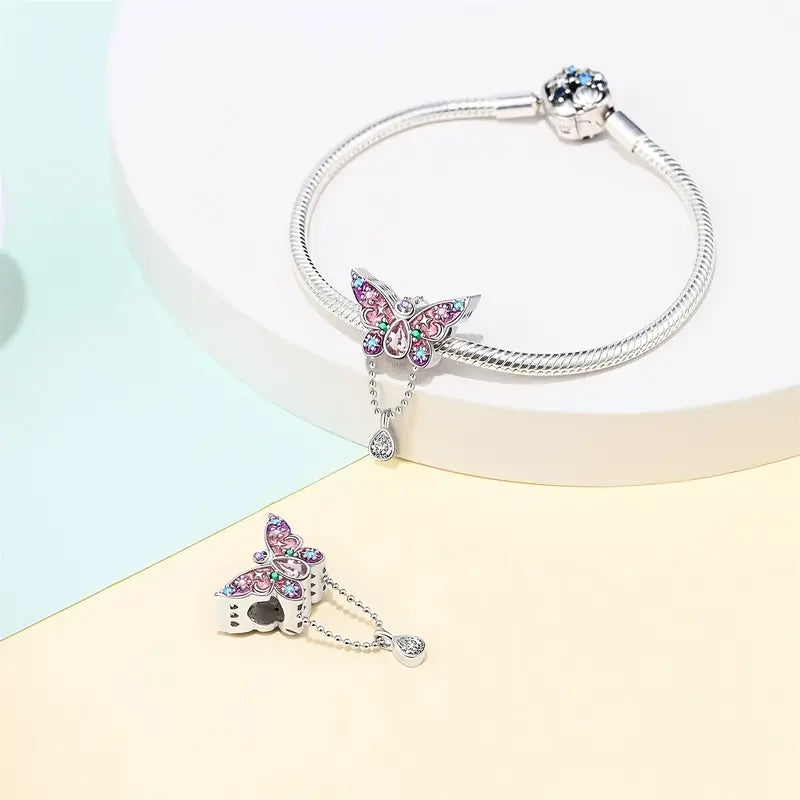Mariposa Rosa de Estrellas