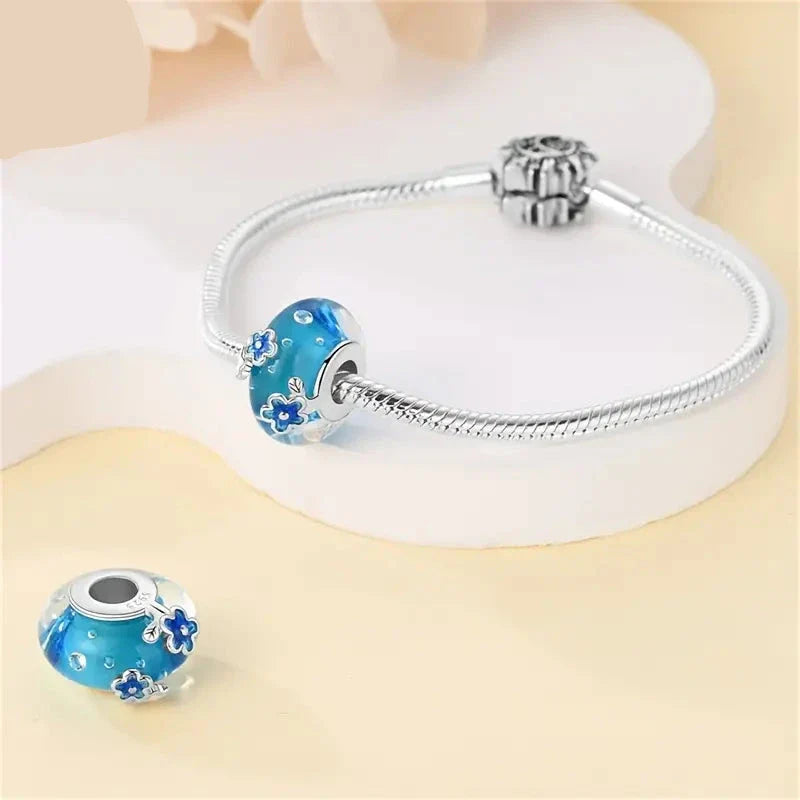 Abalorio de Flores Azules