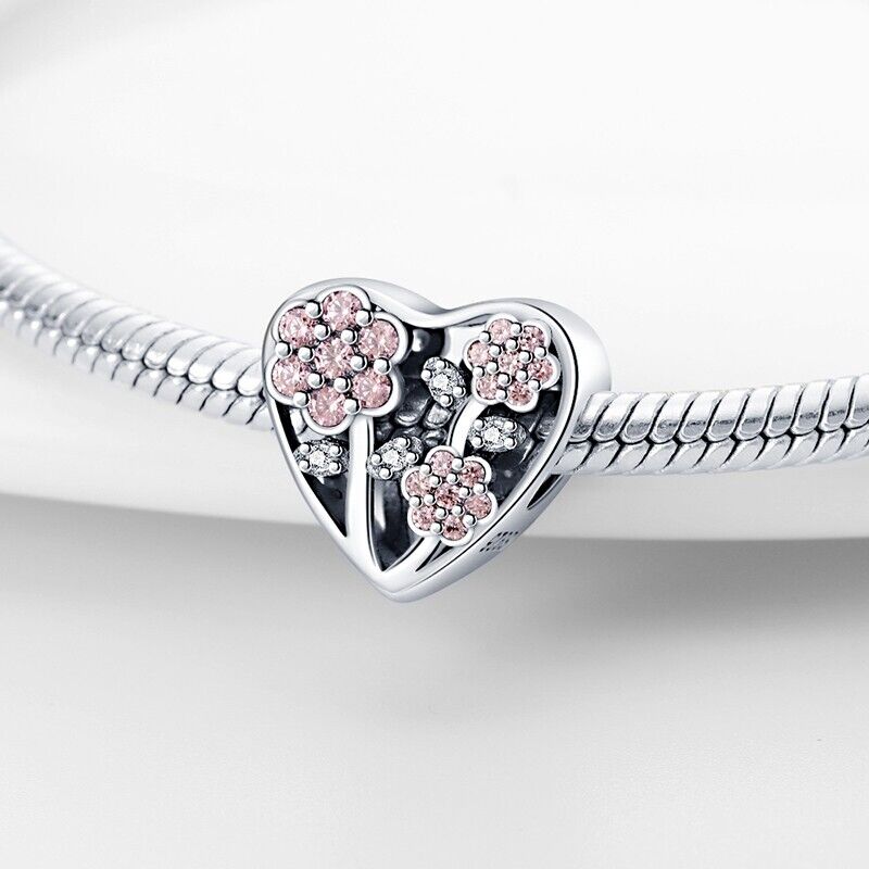 Corazon con Flores Diamantadas
