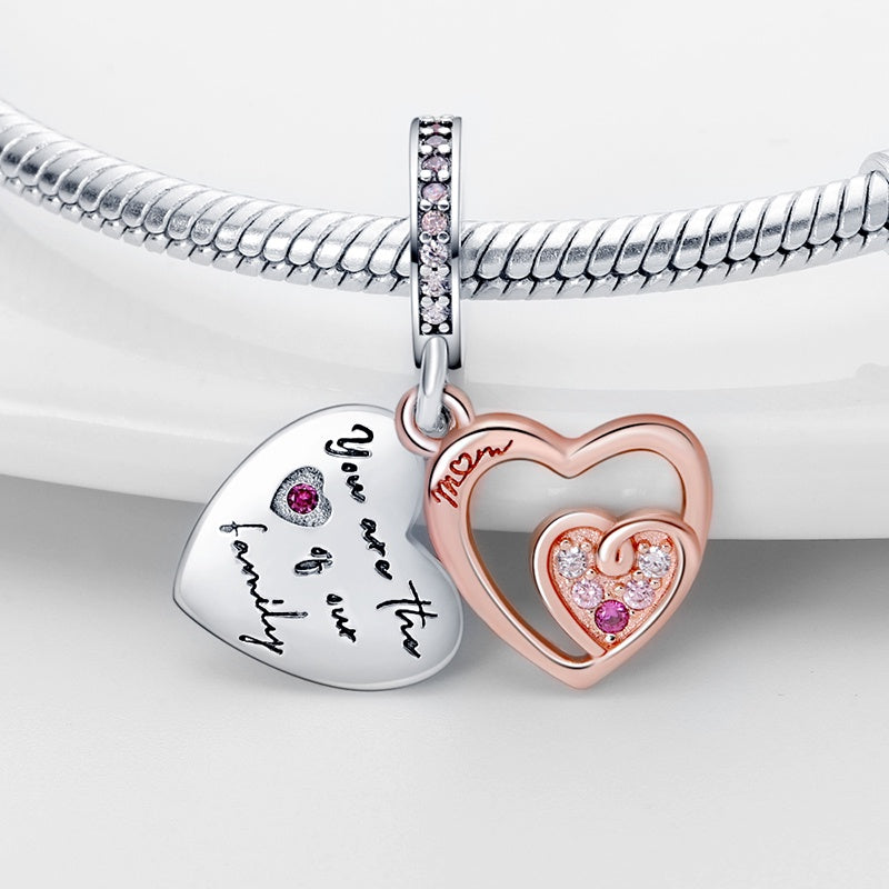 Doble Corazón de Mom Diamantado