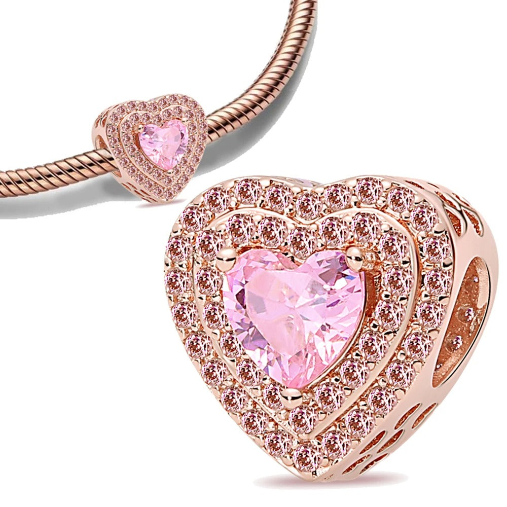 Corazón Rosa Diamantado