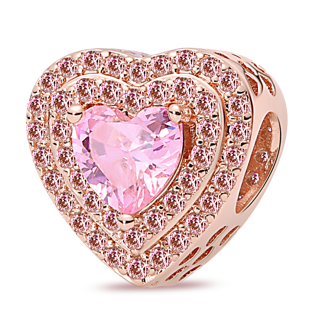 Corazón Rosa Diamantado