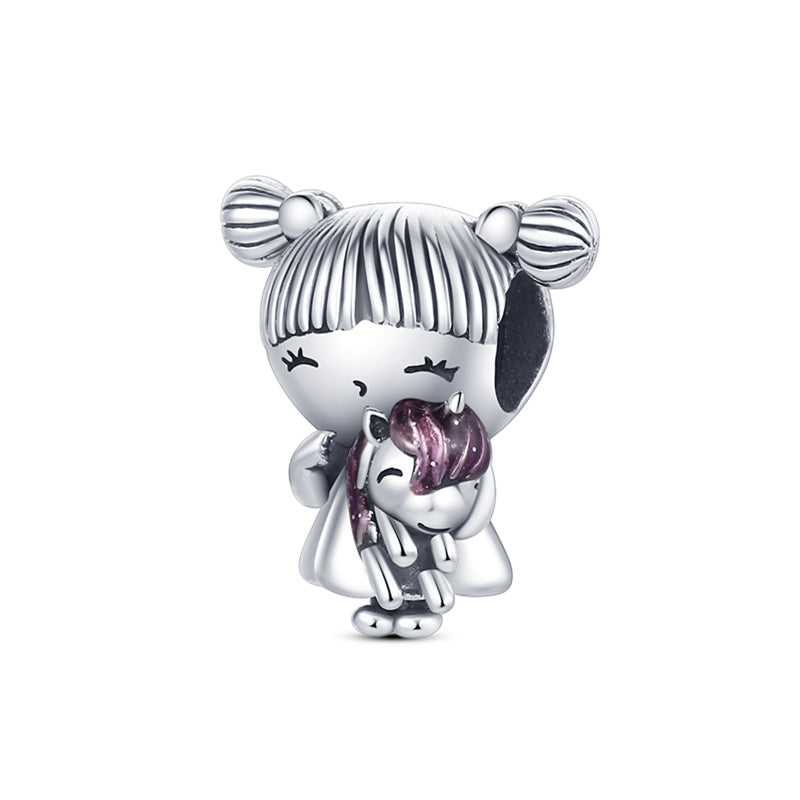 Niña & Peluche de Unicornio