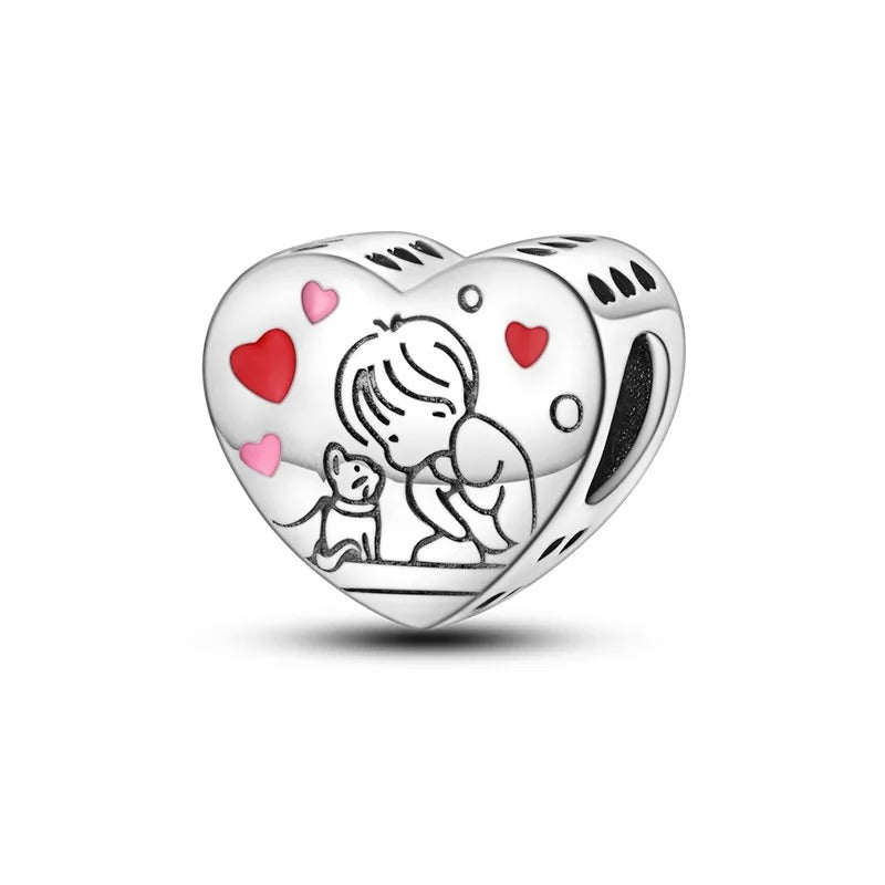 Corazón de Gatito y Niño